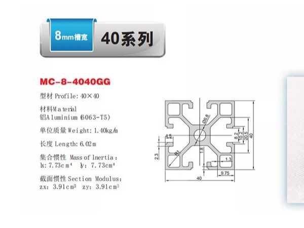 價(jià)格不同的鋁型材，拿40x40鋁型材種類(lèi)舉例說(shuō)明